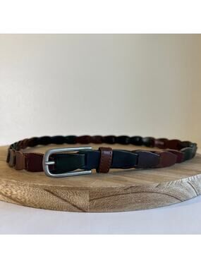 Capezio Genuine Leather Colored India Made Solid Brass Buckle Belt Size M/L